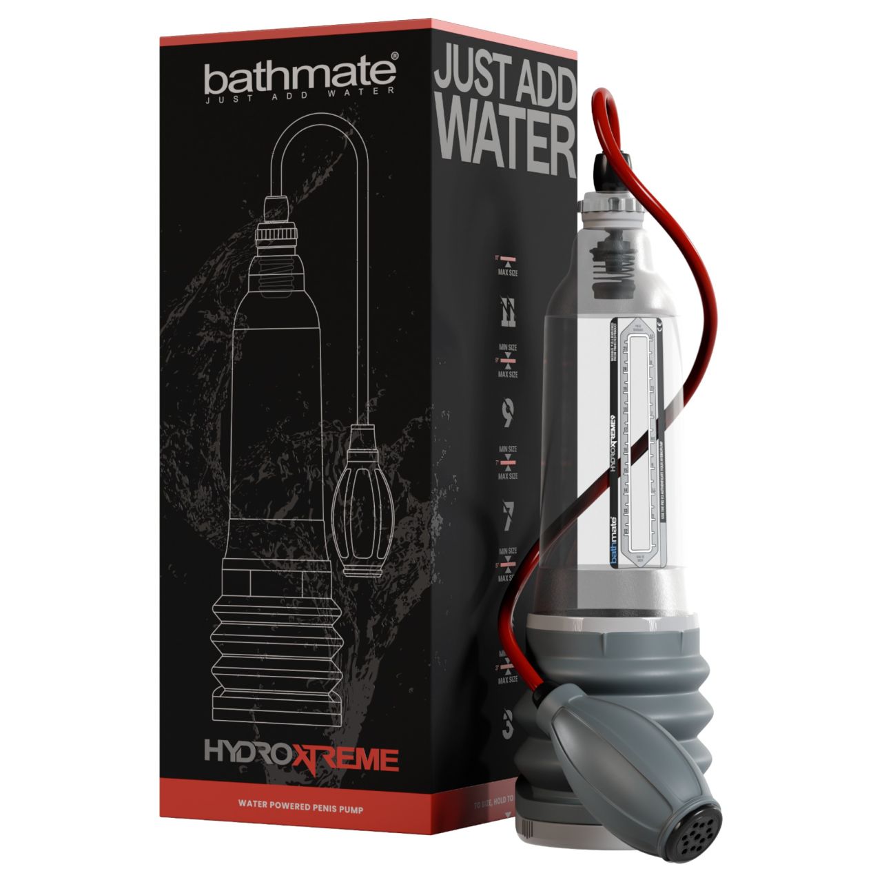 Bathmate HydroXtreme 9 - hidropumpa, kiegészítők nélkül (átlátszó)