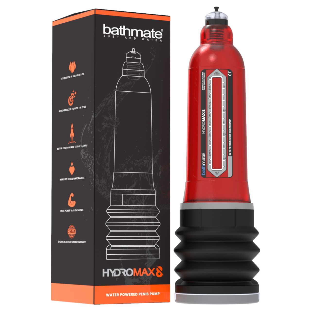 Bathmate Hydromax8 - hidropumpa (piros) Bathmate Hydromax8 - hidropumpa (piros)