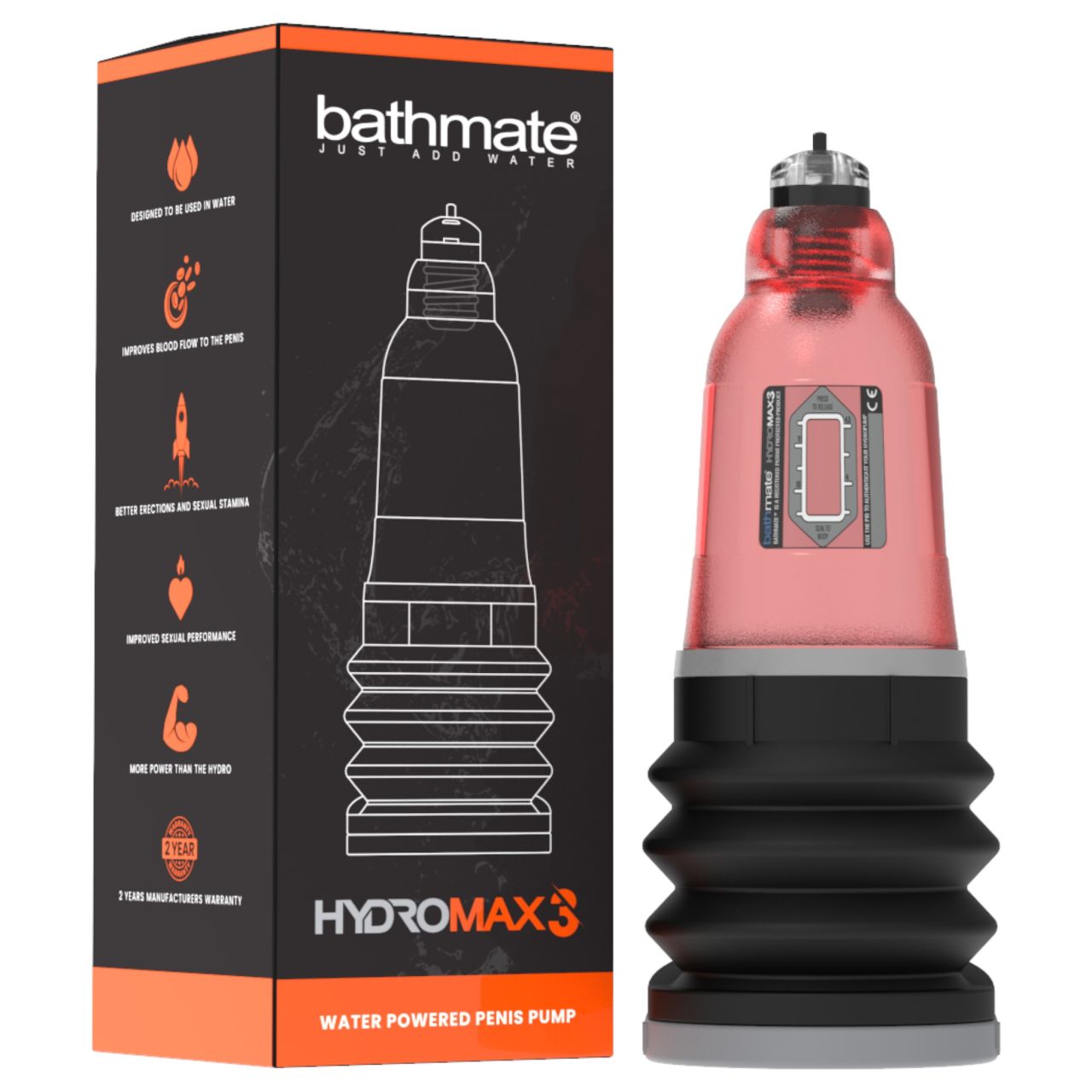 Bathmate Hydromax3 - hidropumpa (piros) Bathmate Hydromax3 - hidropumpa (piros)