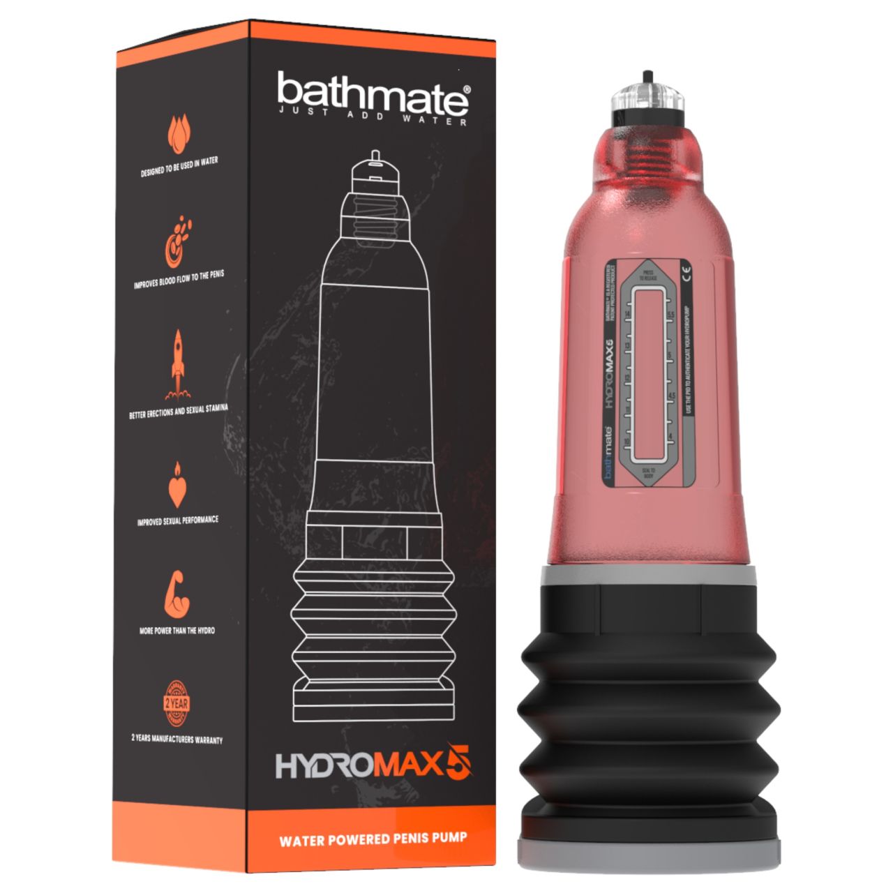 Bathmate Hydromax5 - hidropumpa (piros) Bathmate Hydromax5 - hidropumpa (piros)