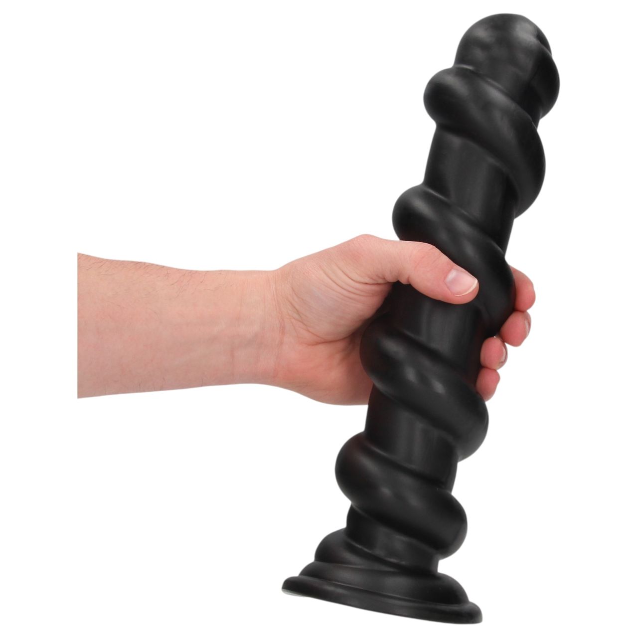 Ouch! Hole Driller - óriás anál plug (fekete) - 31,5 cm