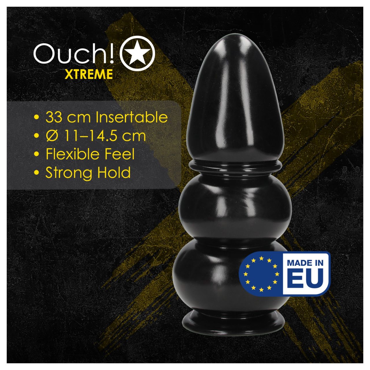 Ouch! Ultra Collosus - extra méretű anál plug (fekete) - 33 cm Ouch! Ultra Collosus - extra méretű anál plug (fekete) - 33 cm