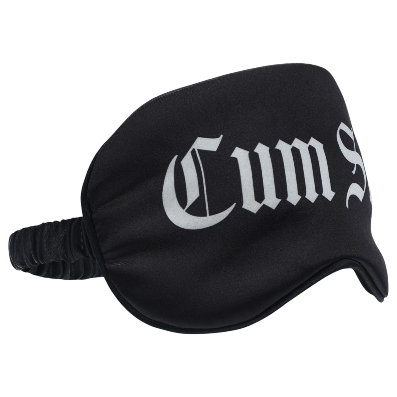 Ouch! - "Cum Slut" feliratos szatén szemmaszk (fekete)