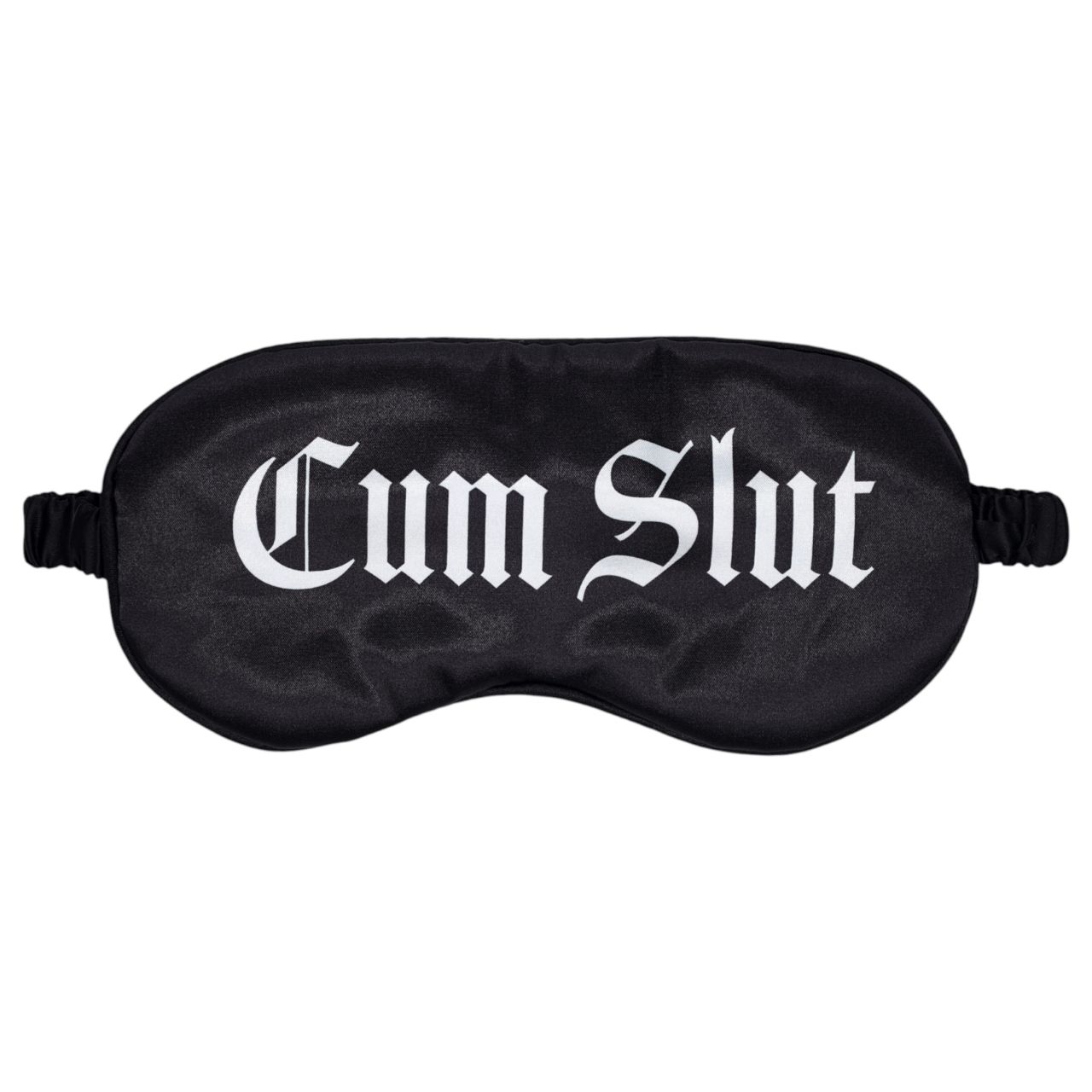 Ouch! - "Cum Slut" feliratos szatén szemmaszk (fekete)