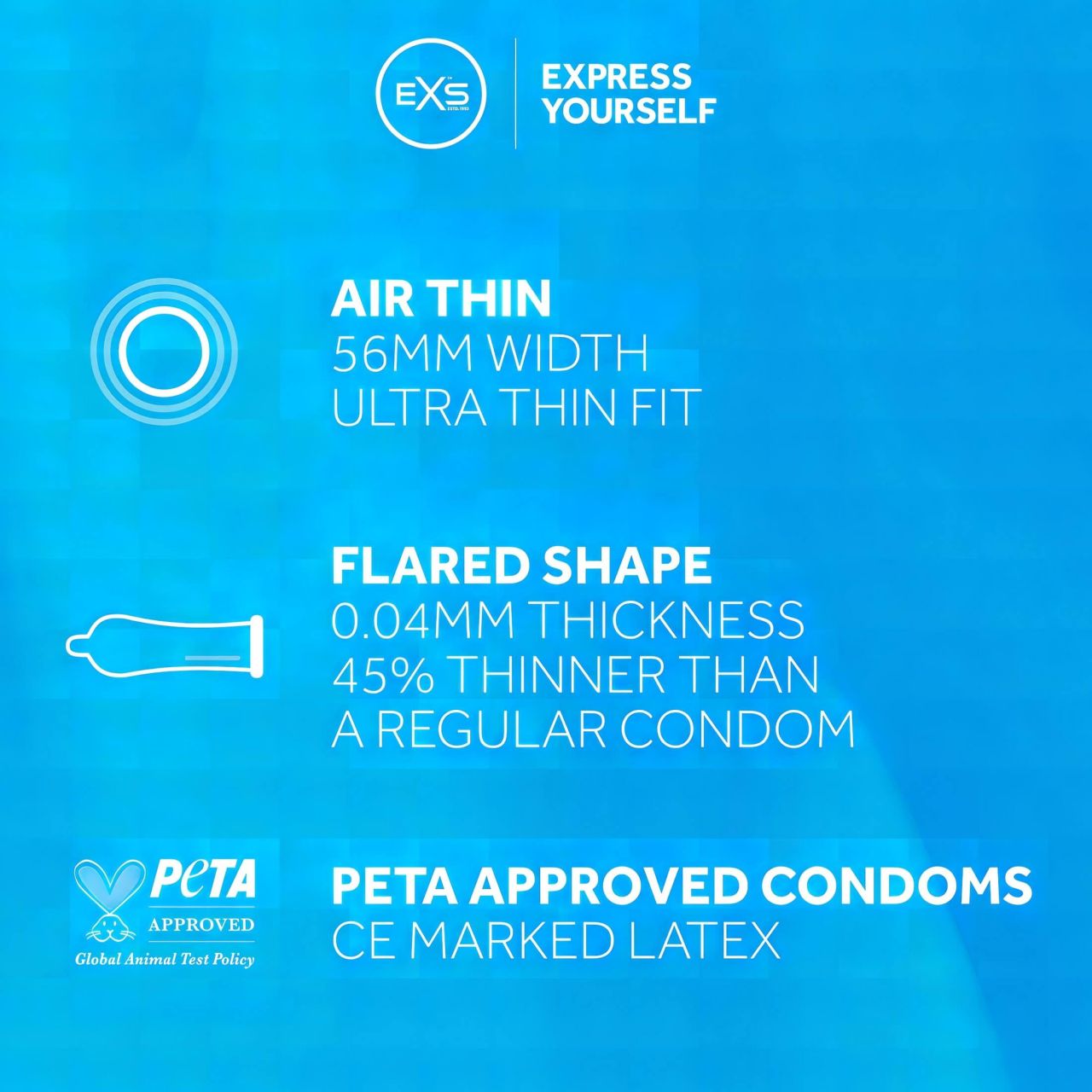 EXS Air Thin - latex óvszer (144 db) EXS Air Thin - latex óvszer (144 db)