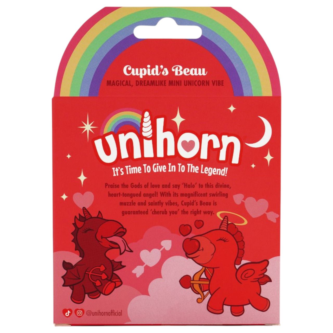 Unihorn Cupid's Beau - akkus unikornis csiklóizgató vibrátor (piros)