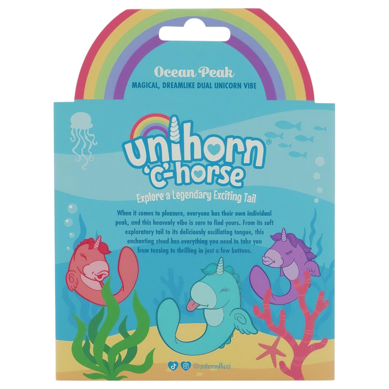 Unihorn C-Horse - G-pont és csiklóizgató vibrátor (türkiz)