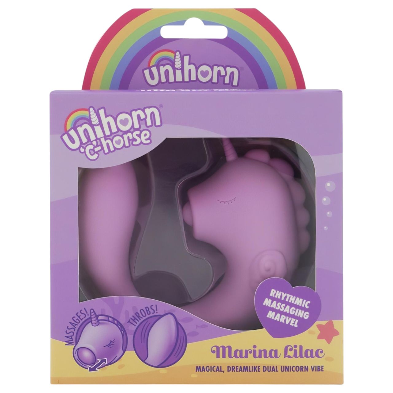 Unihorn C-Horse - G-pont és csiklóizgató vibrátor (lila)