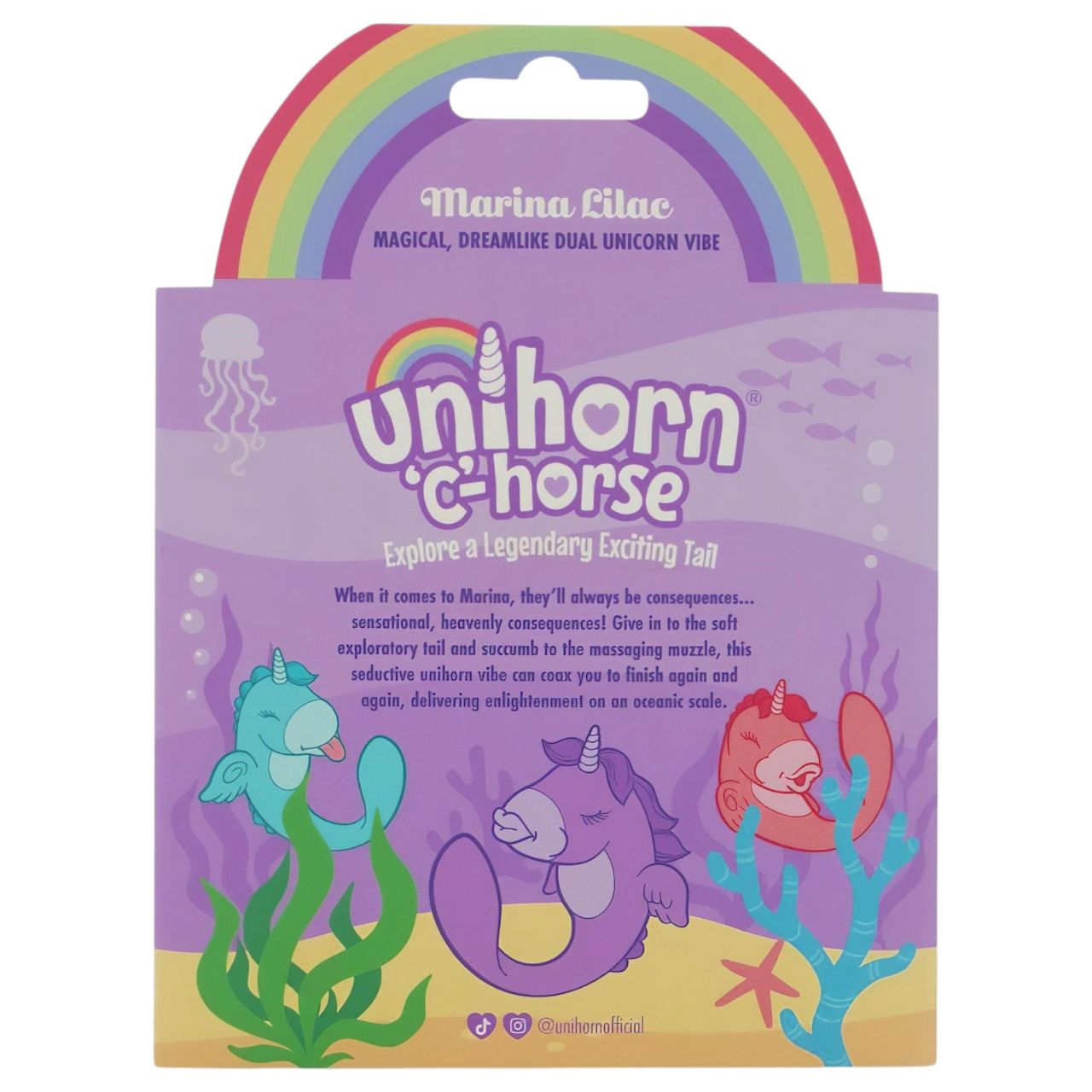 Unihorn C-Horse - G-pont és csiklóizgató vibrátor (lila)