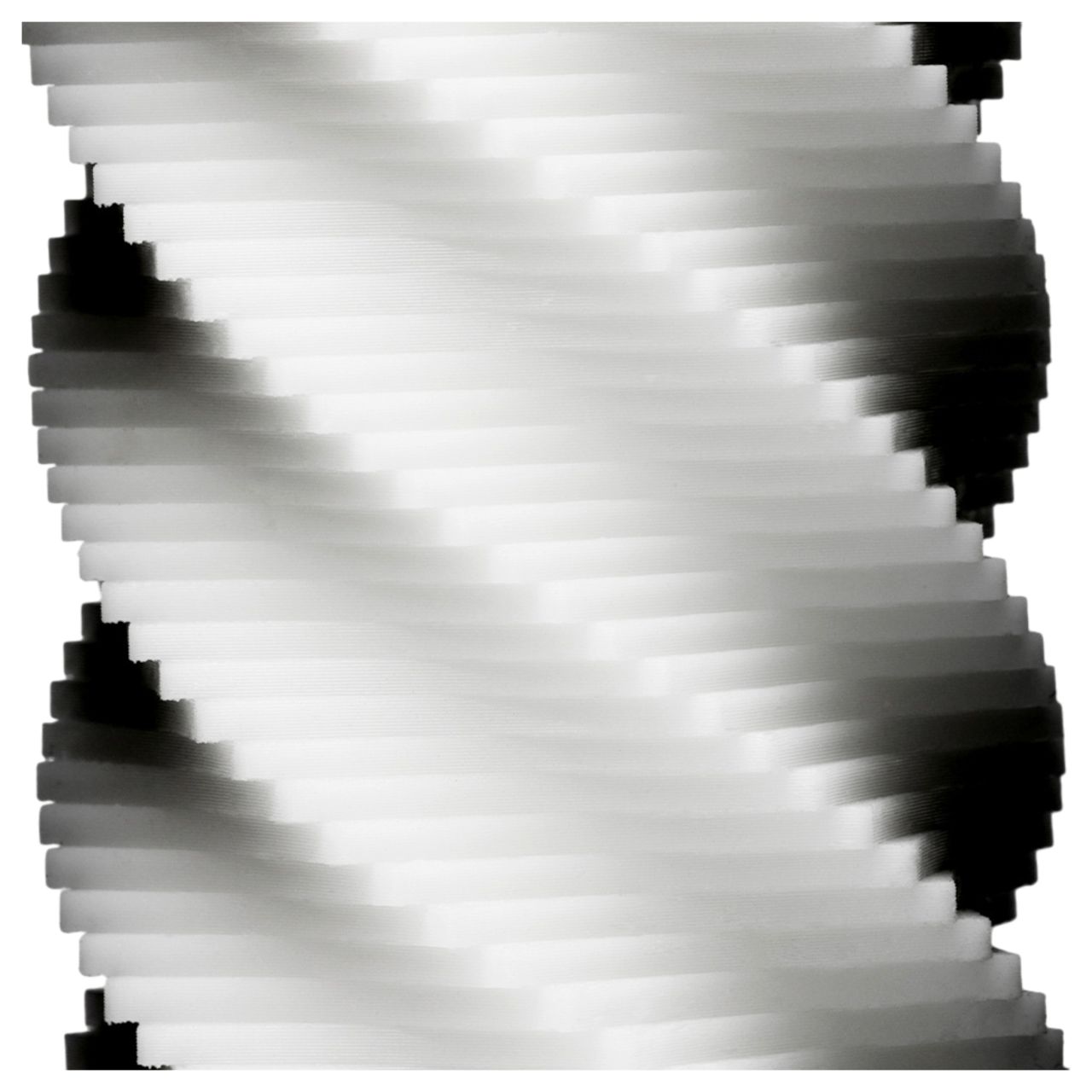TENGA 3Dx Spiral - spirál mintás maszturbátor (fehér)