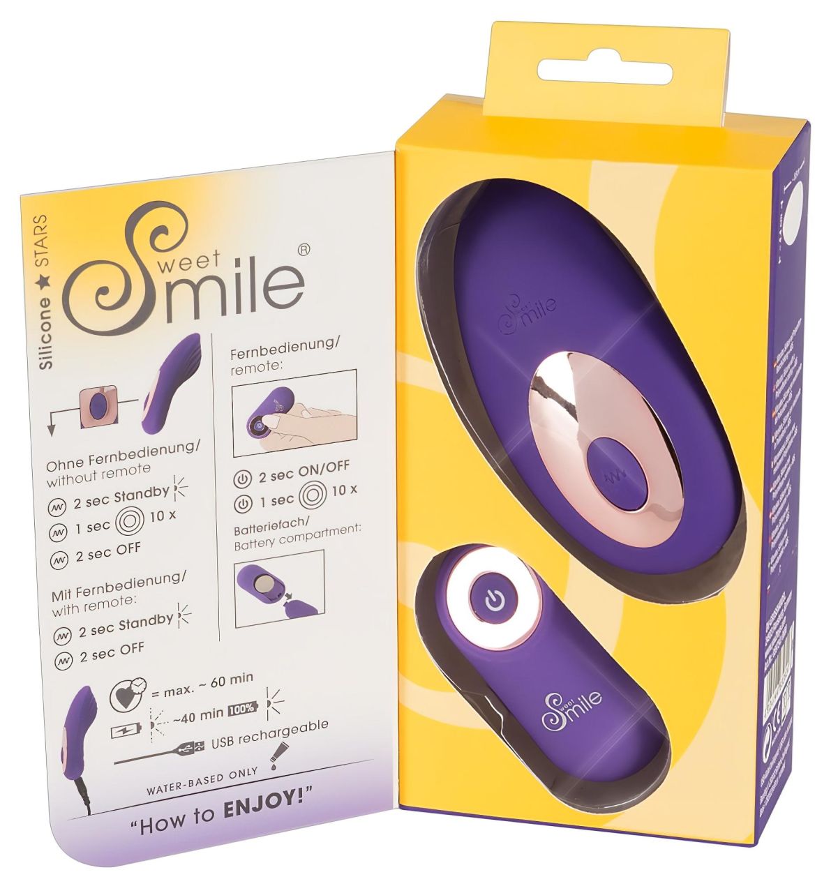 SMILE Panty - hordható akkus, rádiós csikló vibrátor (lila)