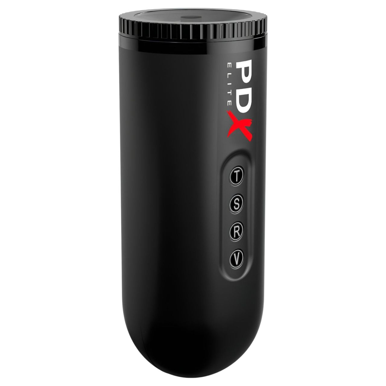 PDX Moto Blower - szívó, rezgő maszturbátor férfiaknak (fekete)