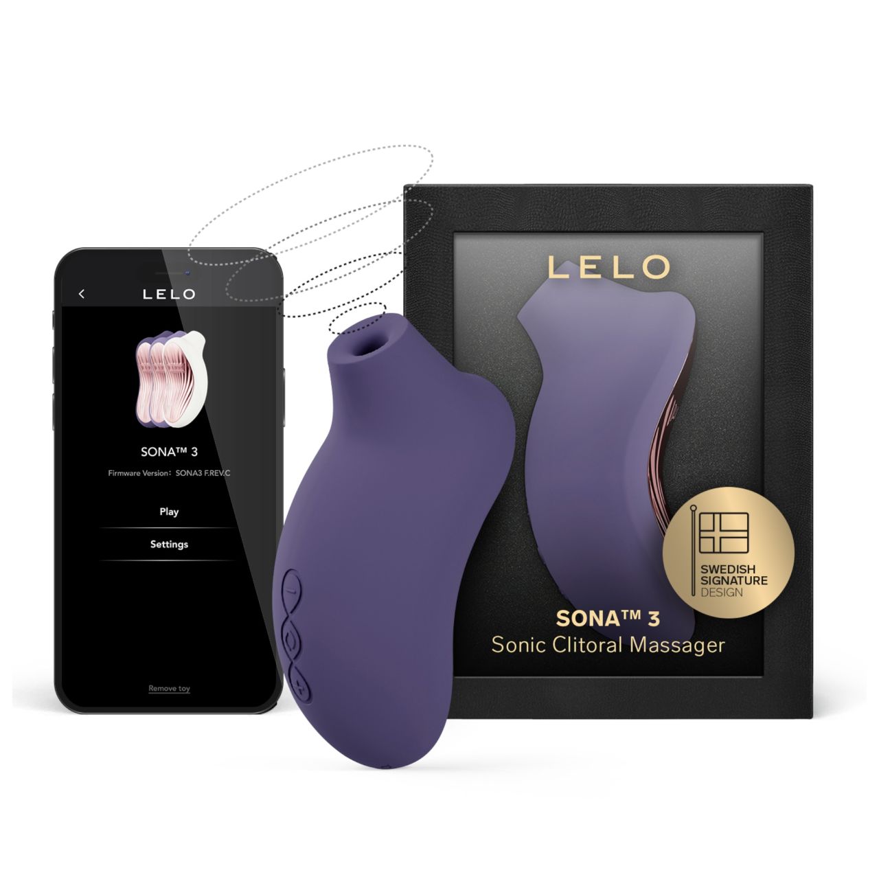 LELO Sona 3 - hanghullámos csiklóizgató (lila)