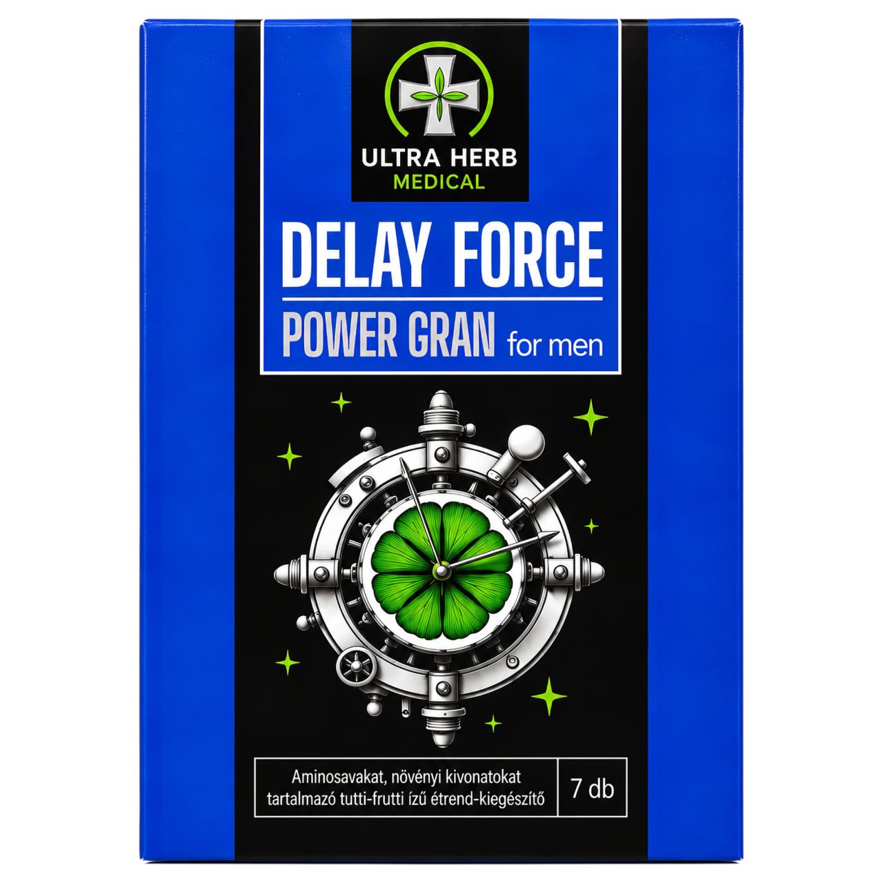 Delay Force Power - magömlés késleltető étrend-kiegészítő por (7 tasak)