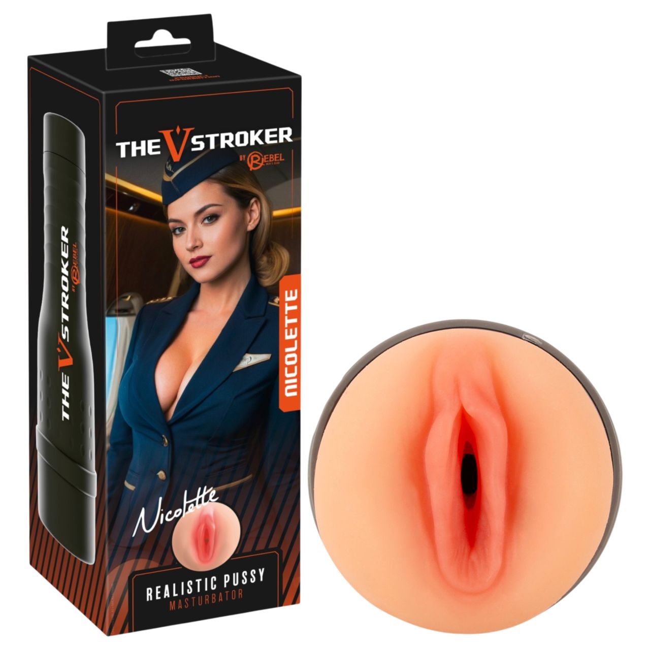 Rebel The V-Stroker Nicolette - élethű műpunci maszturbátor (testszínű)