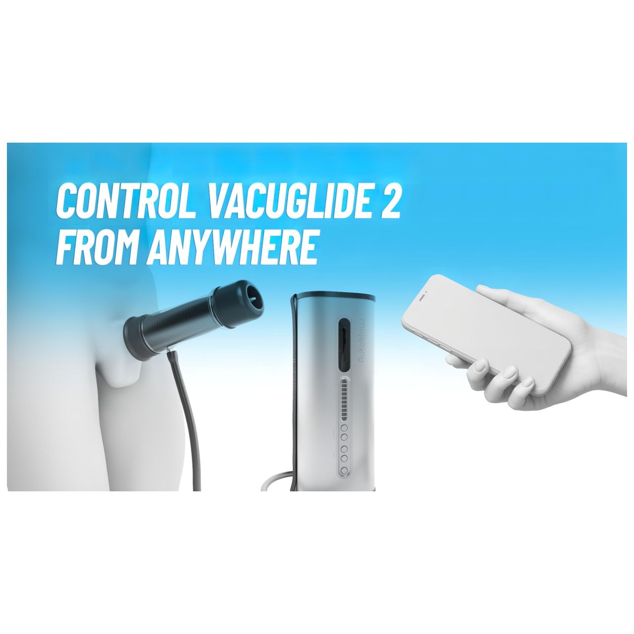 VacuGlide 2 - automata, hálózati férfi luxus maszturbátor (ezüst)