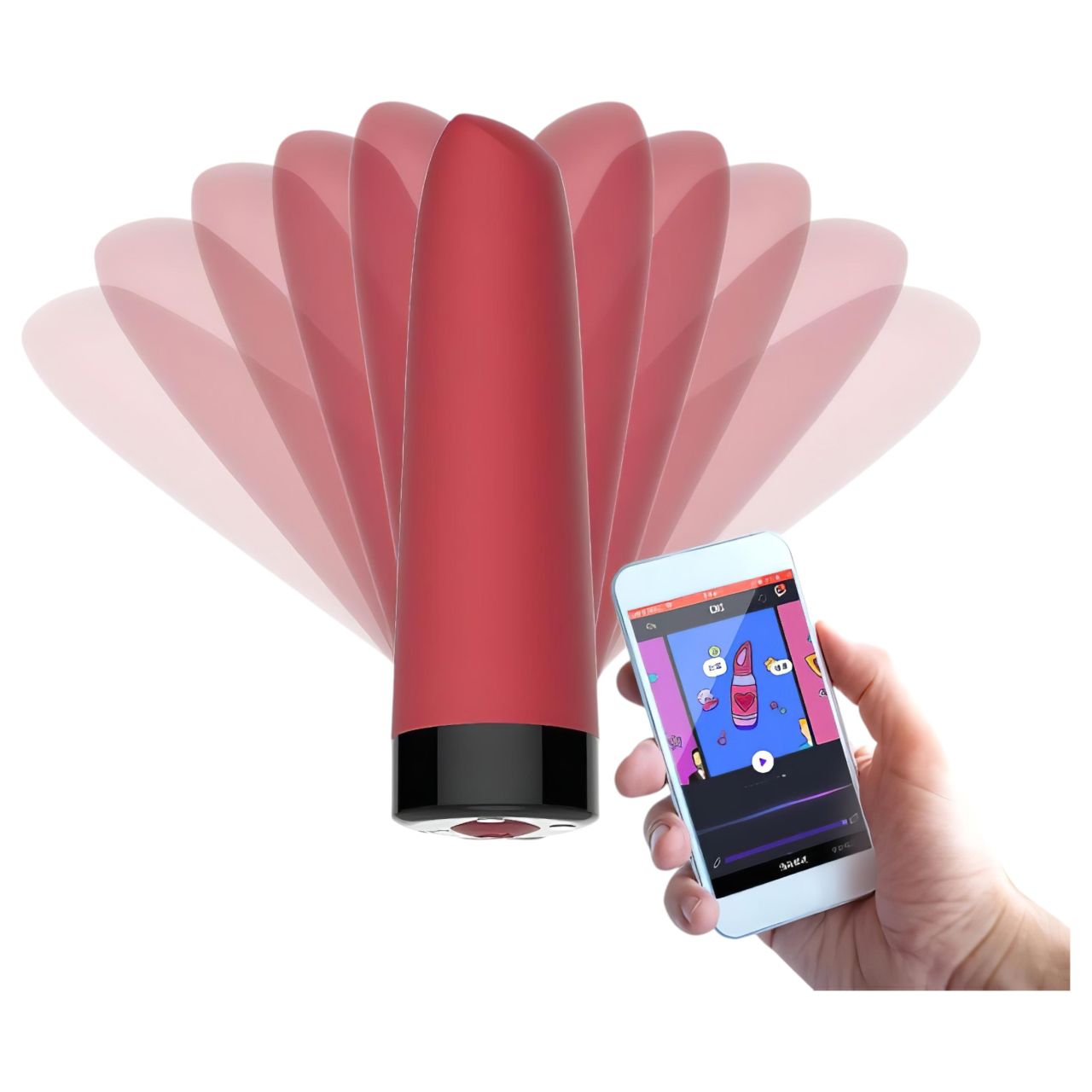 Magic Motion Awaken - App-vezérelt rúdvibrátor (piros)