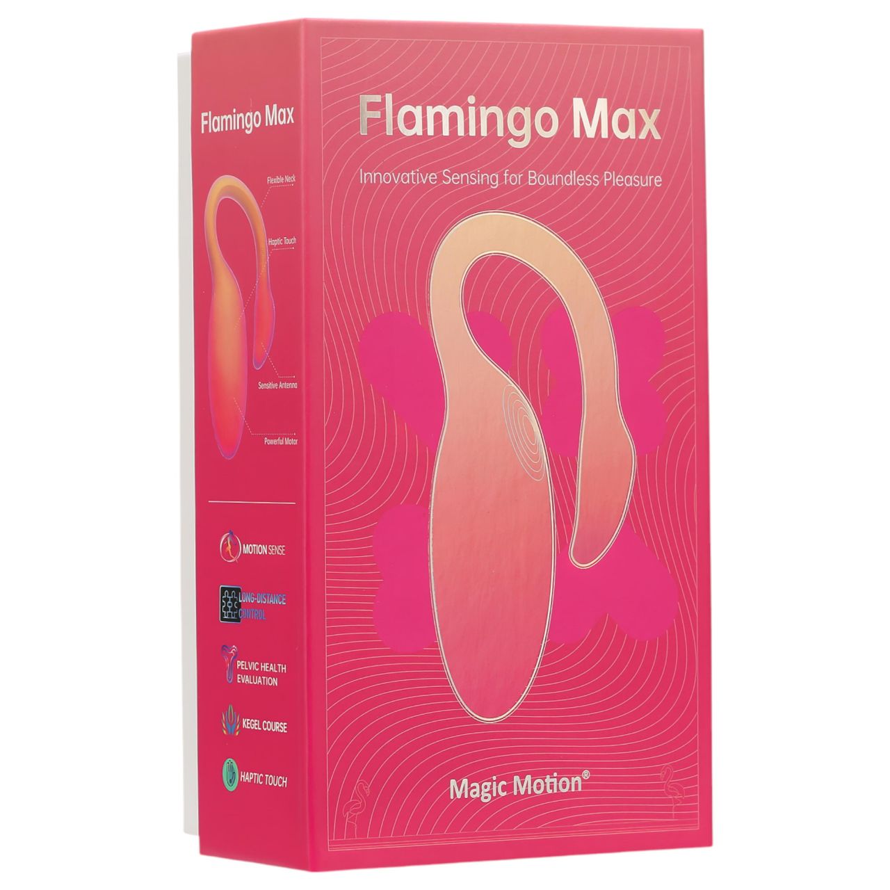Magic Motion Flamingo Max - hordható App-vezérelt vibrációs tojás (narancs)
