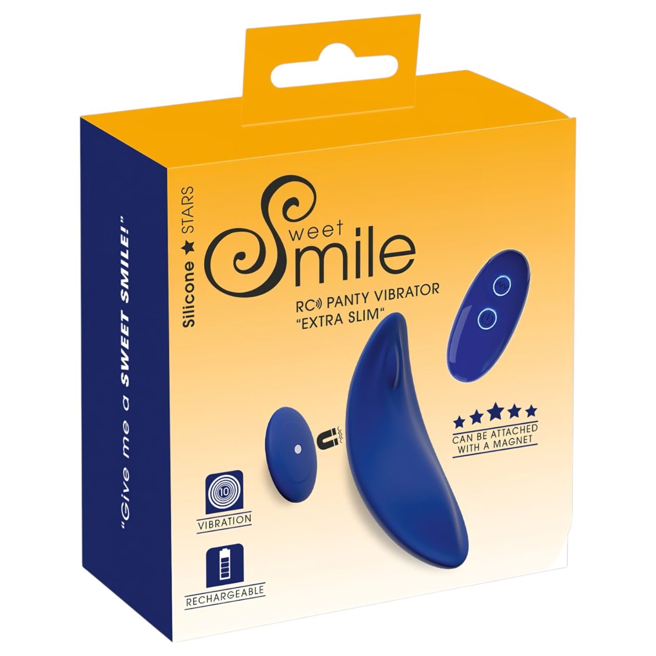 Smile - hordható extra vékony, távirányítós bugyi vibrátor (kék)