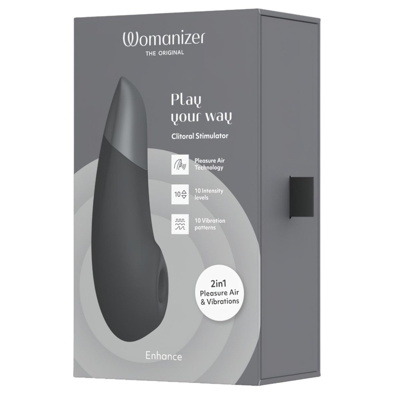 Womanizer Enhance 2in1 léghullámos csiklószívó + vibrátor (fekete)