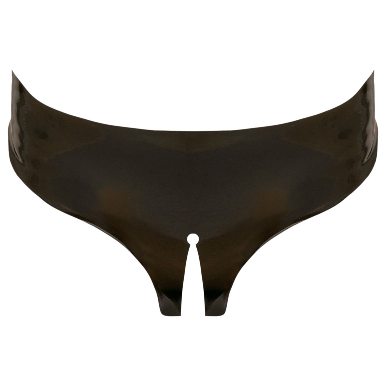 Late X - végig nyitott latex bugyi nőknek, fekete (S-L)