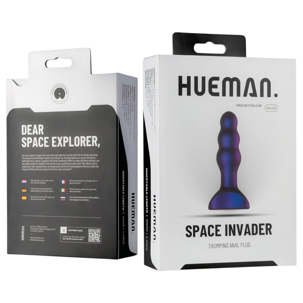 Hueman Space Inveder - akkus, vízálló anál vibrátor (lila)