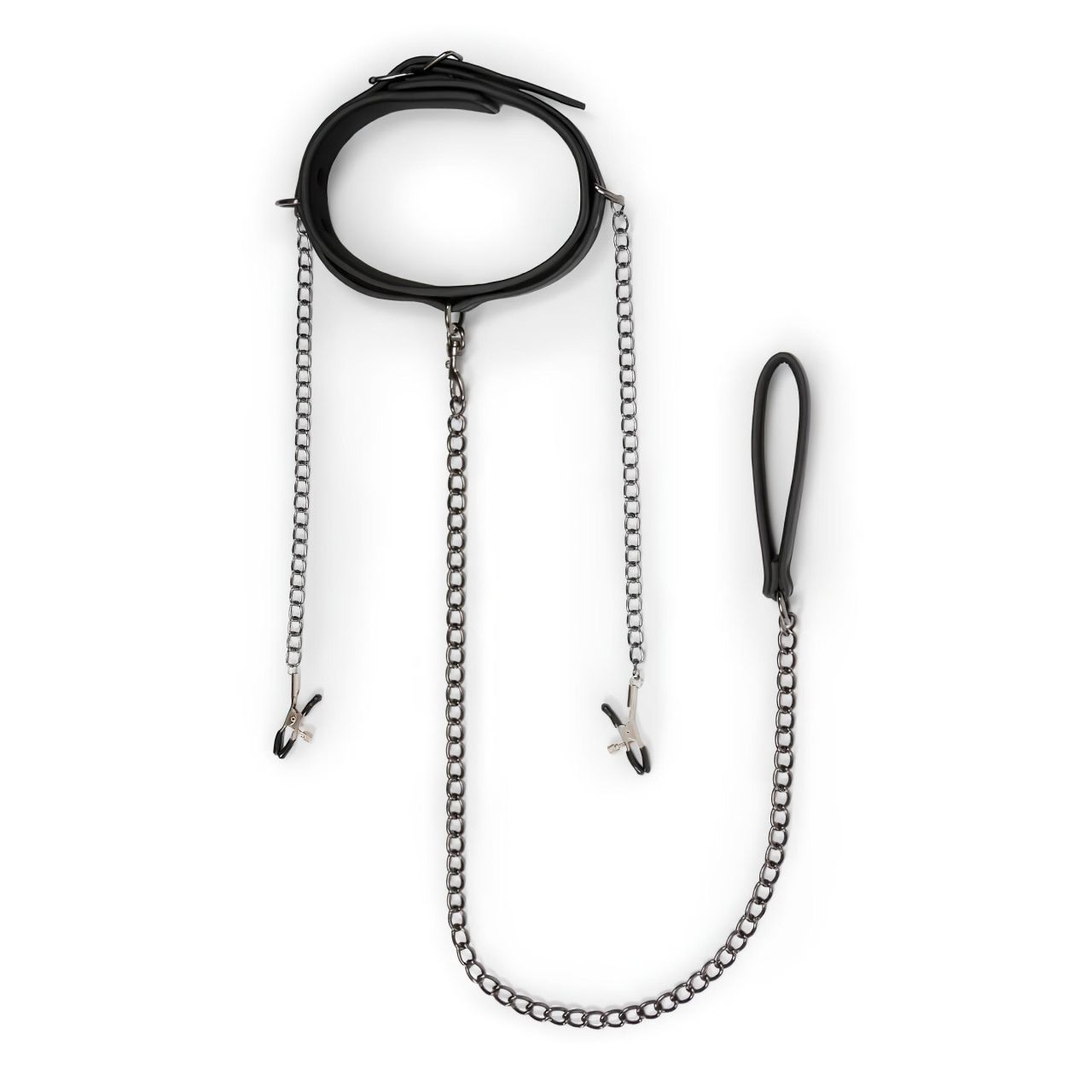 EasyToys - bimbócsipesz, nyakörv és póráz bondage szett (4 részes)