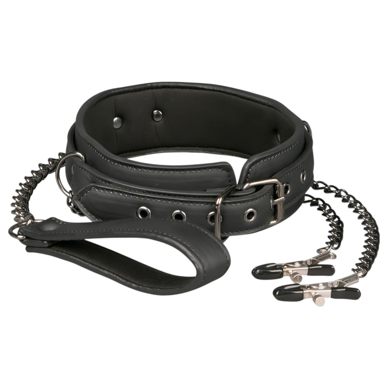 EasyToys - bimbócsipesz, nyakörv és póráz bondage szett (4 részes)