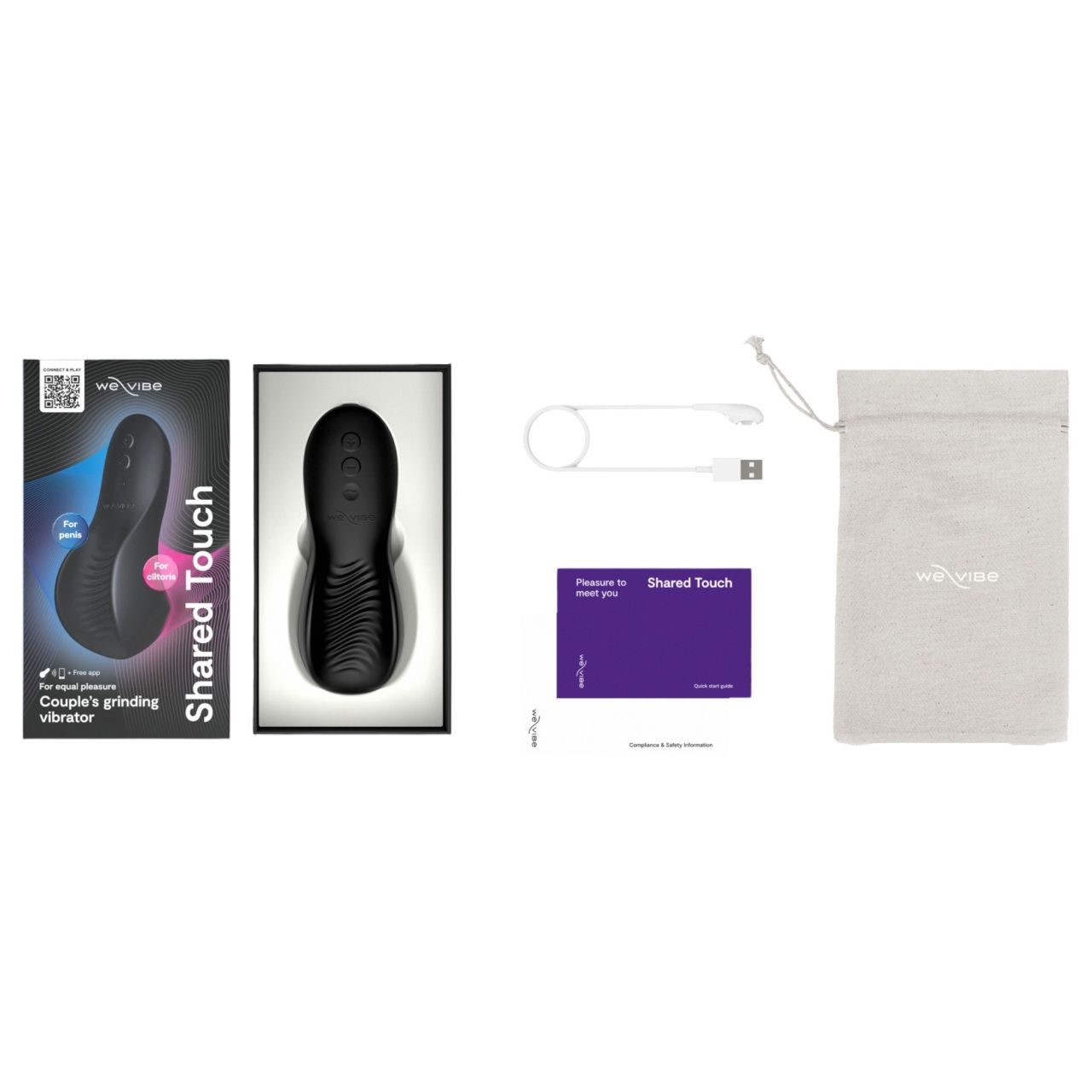 We-Vibe Shared Touch - okos párvibrátor (fekete)