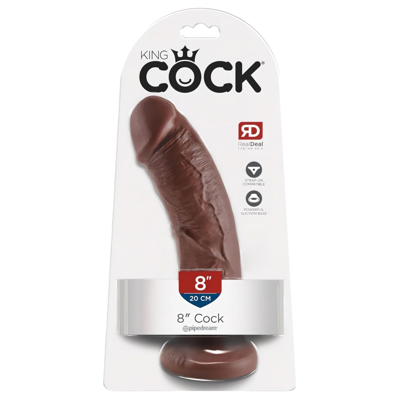 King Cock 8 dildó (20 cm, barna) King Cock 8 dildó (20 cm, barna)