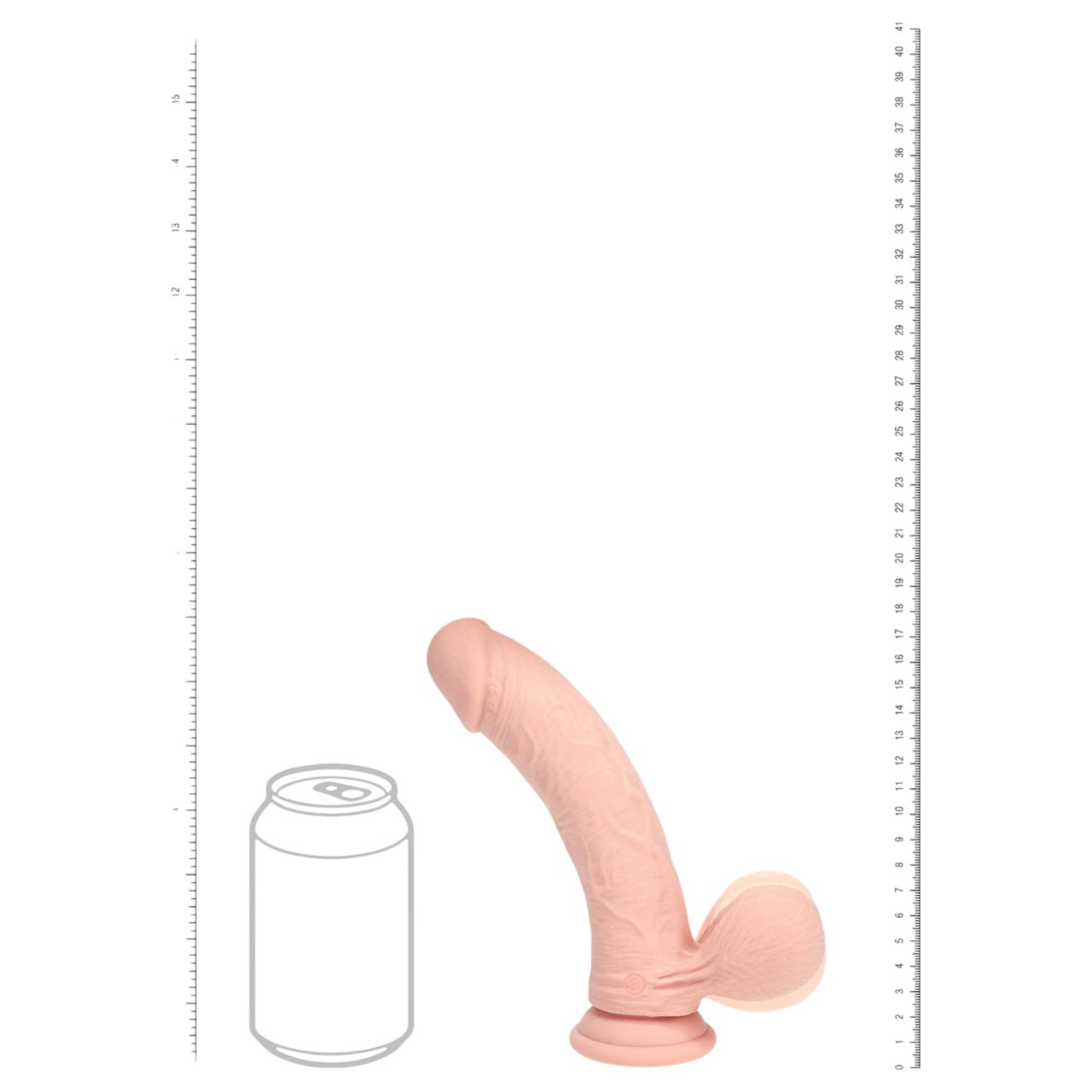 RealRock - dupla sűrűségű élethű vibrátor (testszínű) - 18 cm