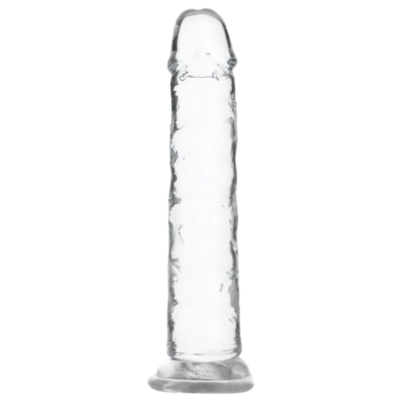 Addiction Crystal - tapadókorongos dildó (átlátszó) - 18 cm