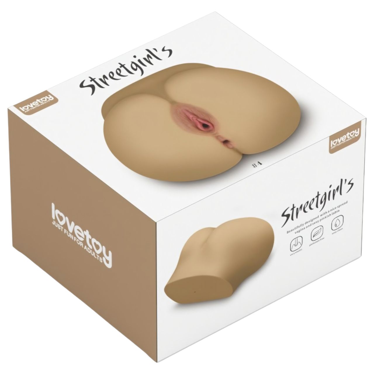 Lovetoy Streetgirl's 4 - műpunci és popsi torzó (testszínű)