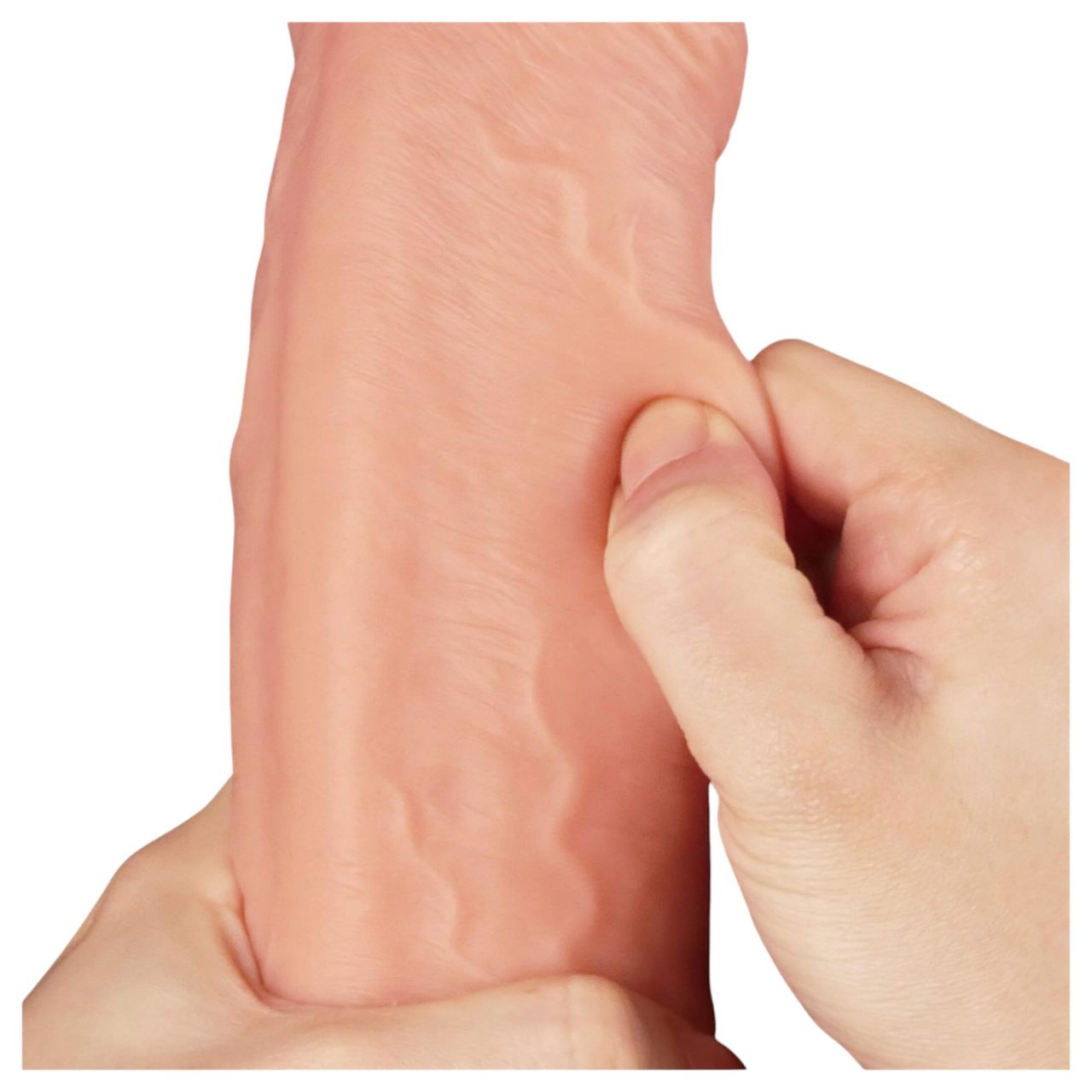 Lovetoy Nature Cock - kétrétegű élethű dildó - 28 cm (testszínű)