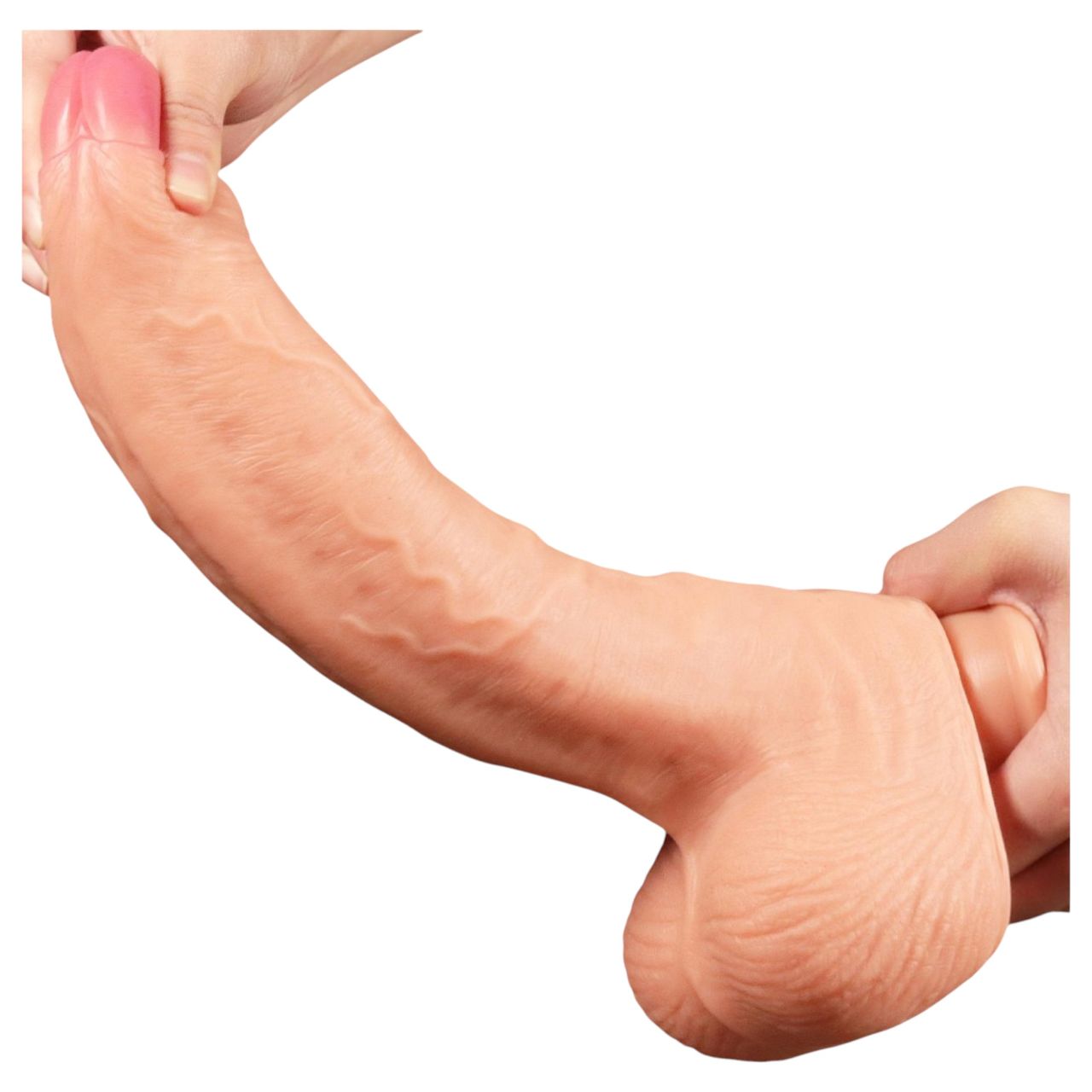 Lovetoy Nature Cock - kétrétegű élethű dildó - 28 cm (testszínű)