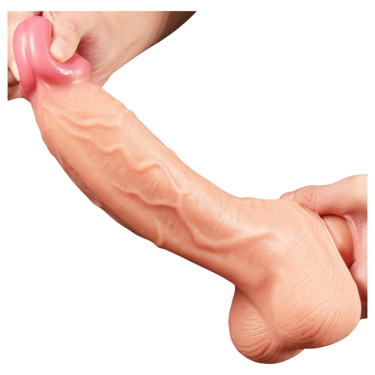 Lovetoy Nature Cock - kétrétegű élethű dildó - 25 cm (testszínű)