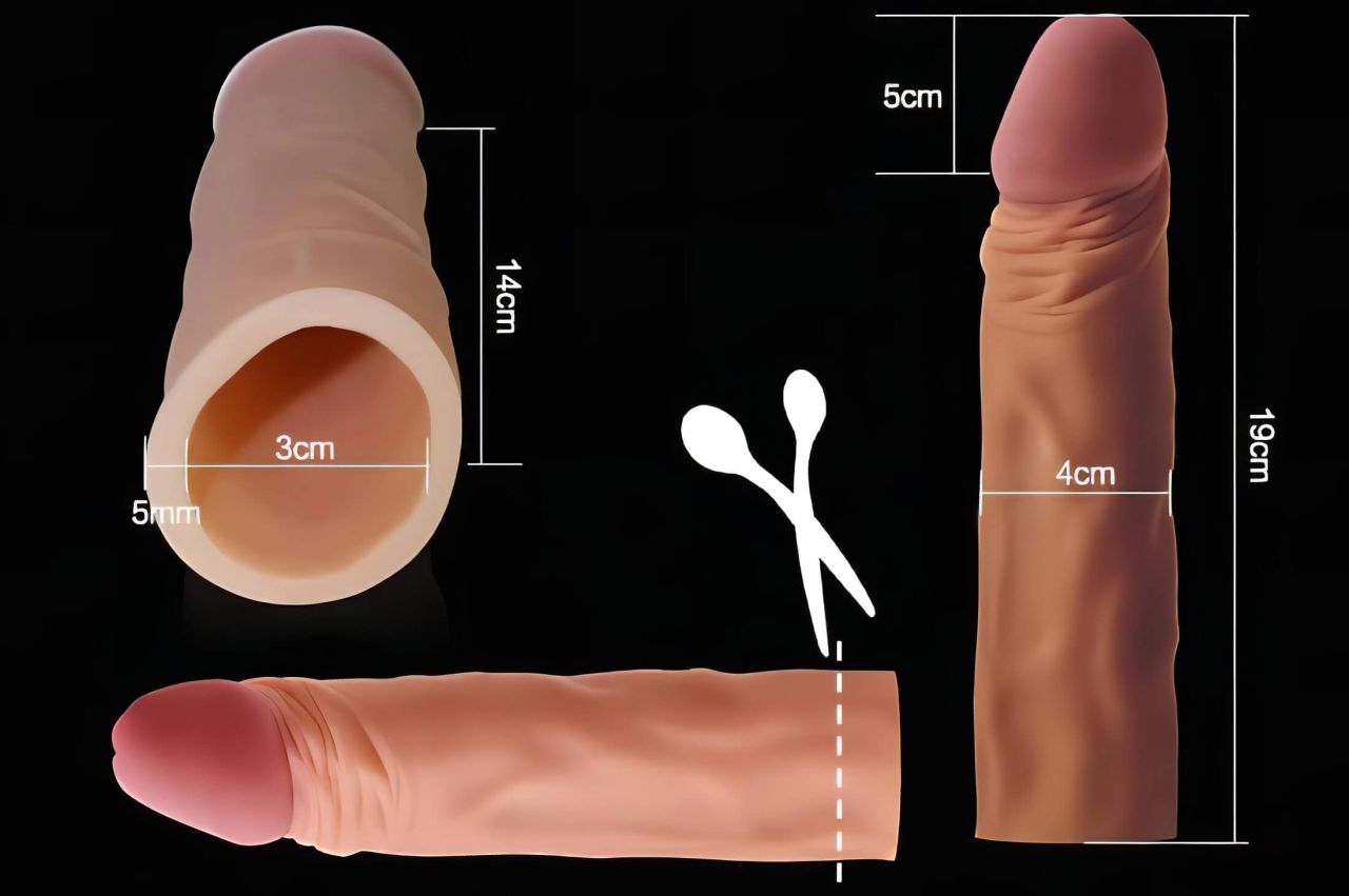 Lovetoy Pleasure X-tender - péniszköpeny - 19 cm (testszínű) Lovetoy Pleasure X-tender - péniszköpeny - 19 cm (testszínű)
