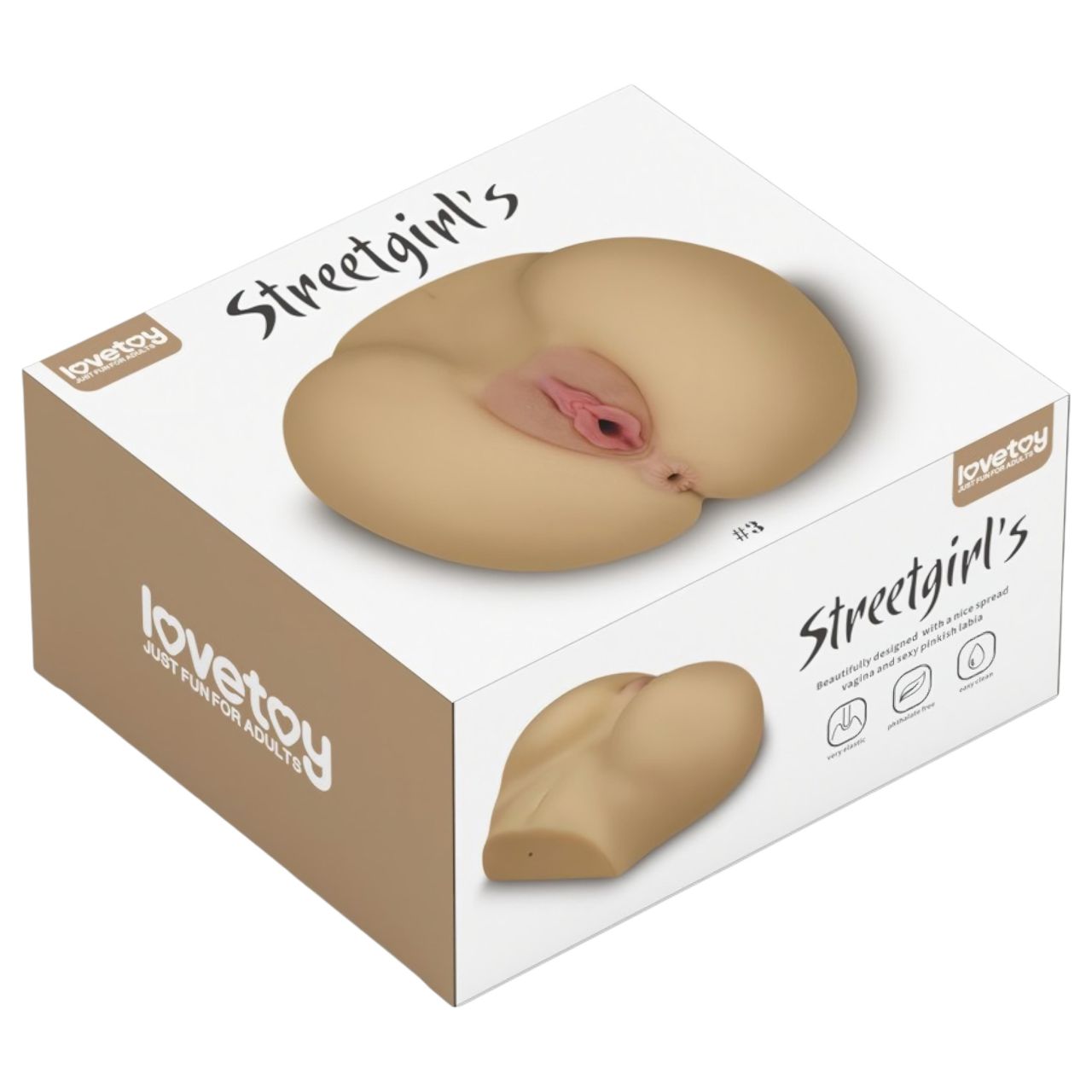Lovetoy Streetgirl's - műpunci és popsi torzó (testszínű)