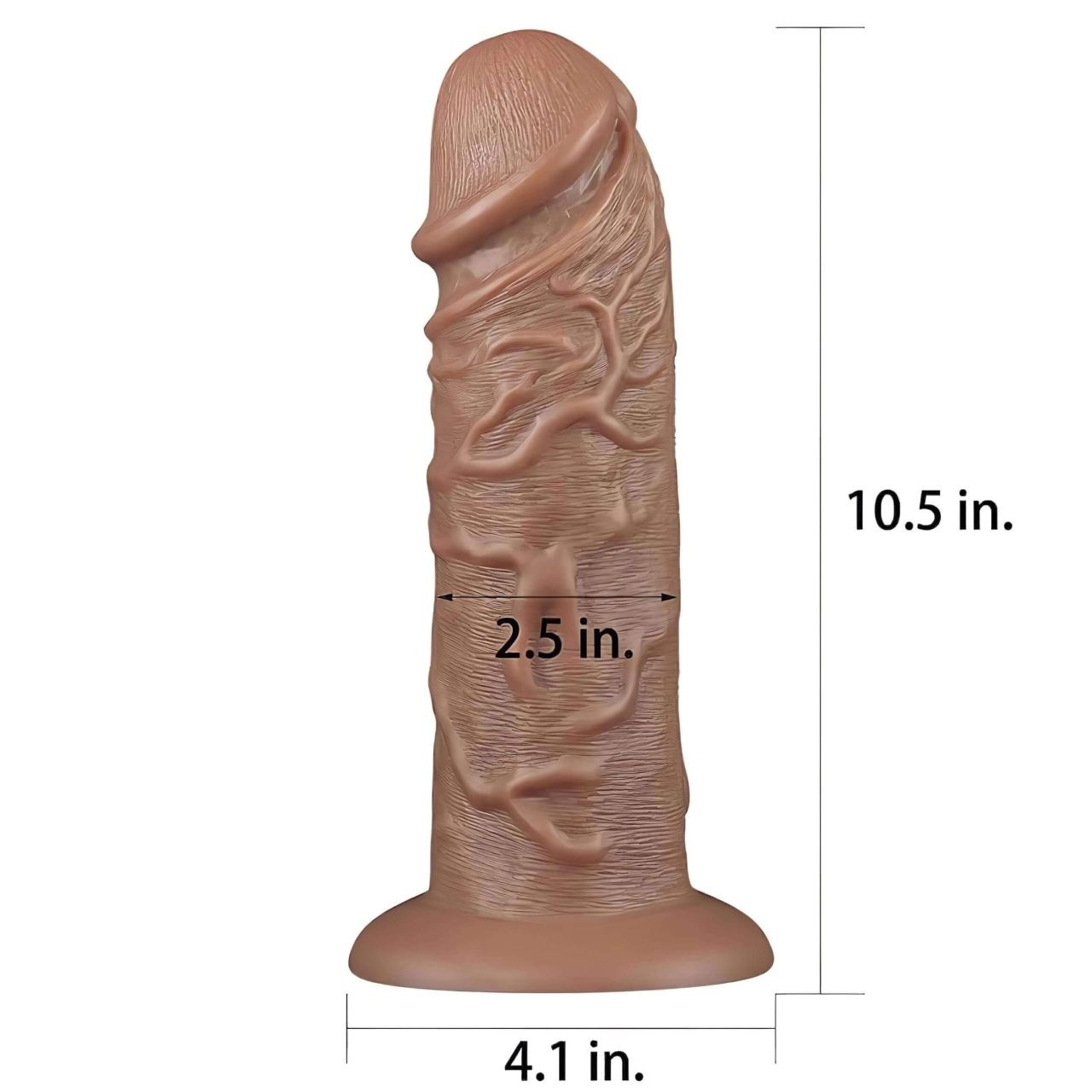 Lovetoy Chubby - tapadókorongos élethű dildó - 25 cm (testszínű)