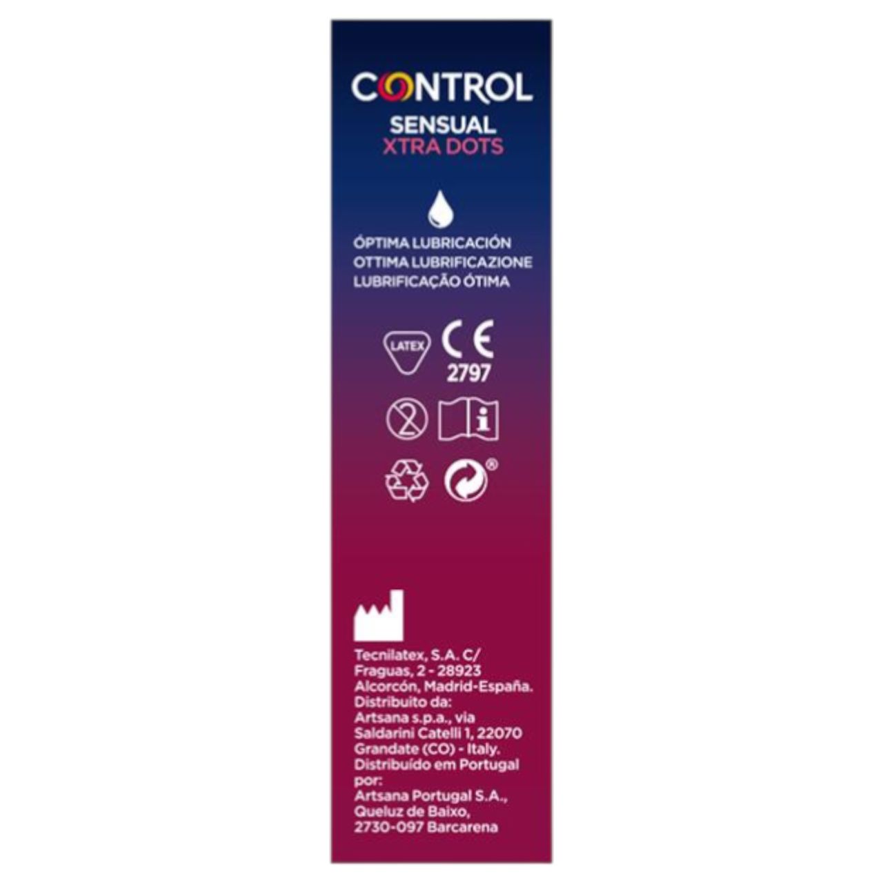 Control - extra pontozott óvszer (12 db)
