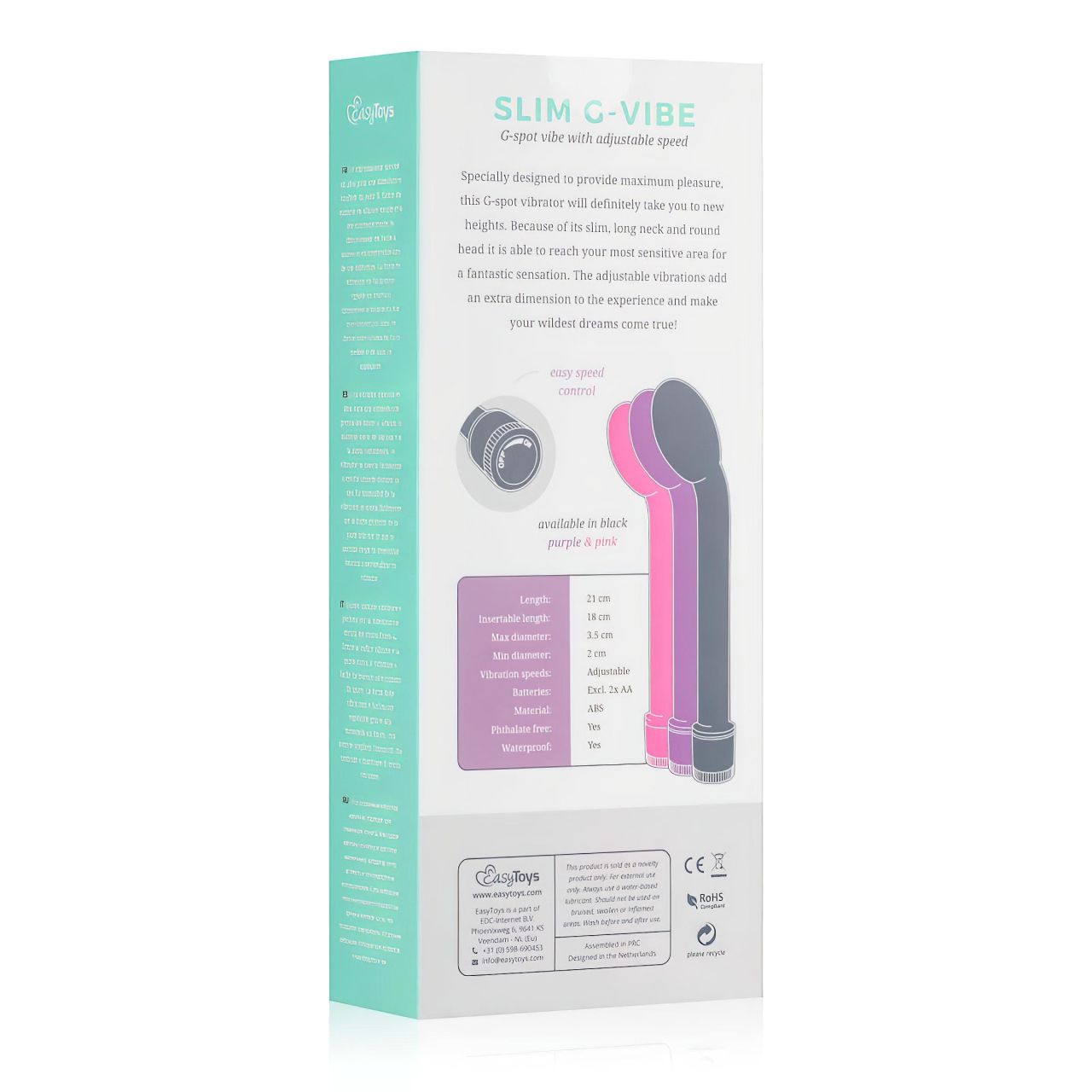 EasyToys Slim - G-pont vibrátor (lila) EasyToys Slim - G-pont vibrátor (lila)