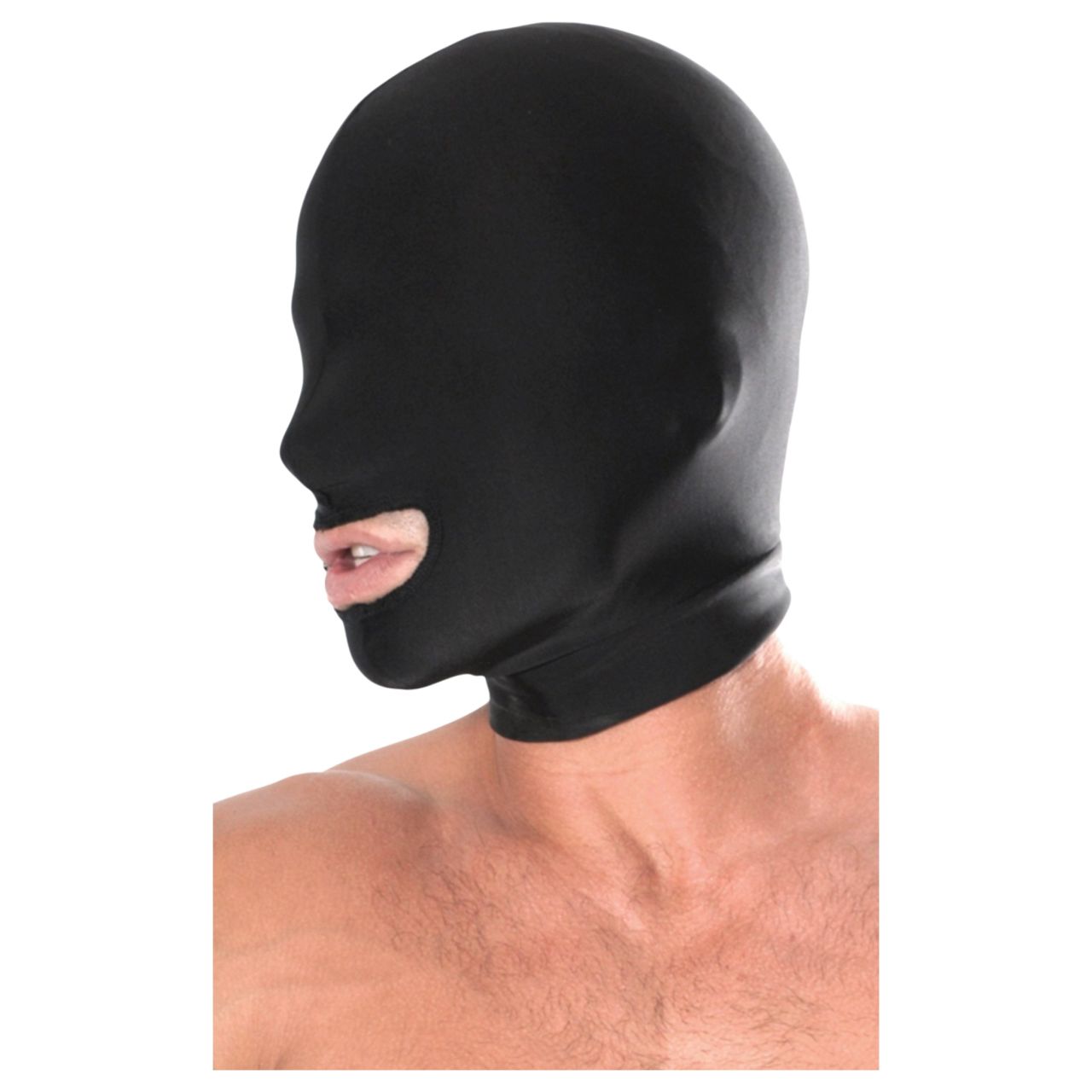 Fetish Fantasy - bondage fejmaszk szájnyílással orálszexhez (fekete)
