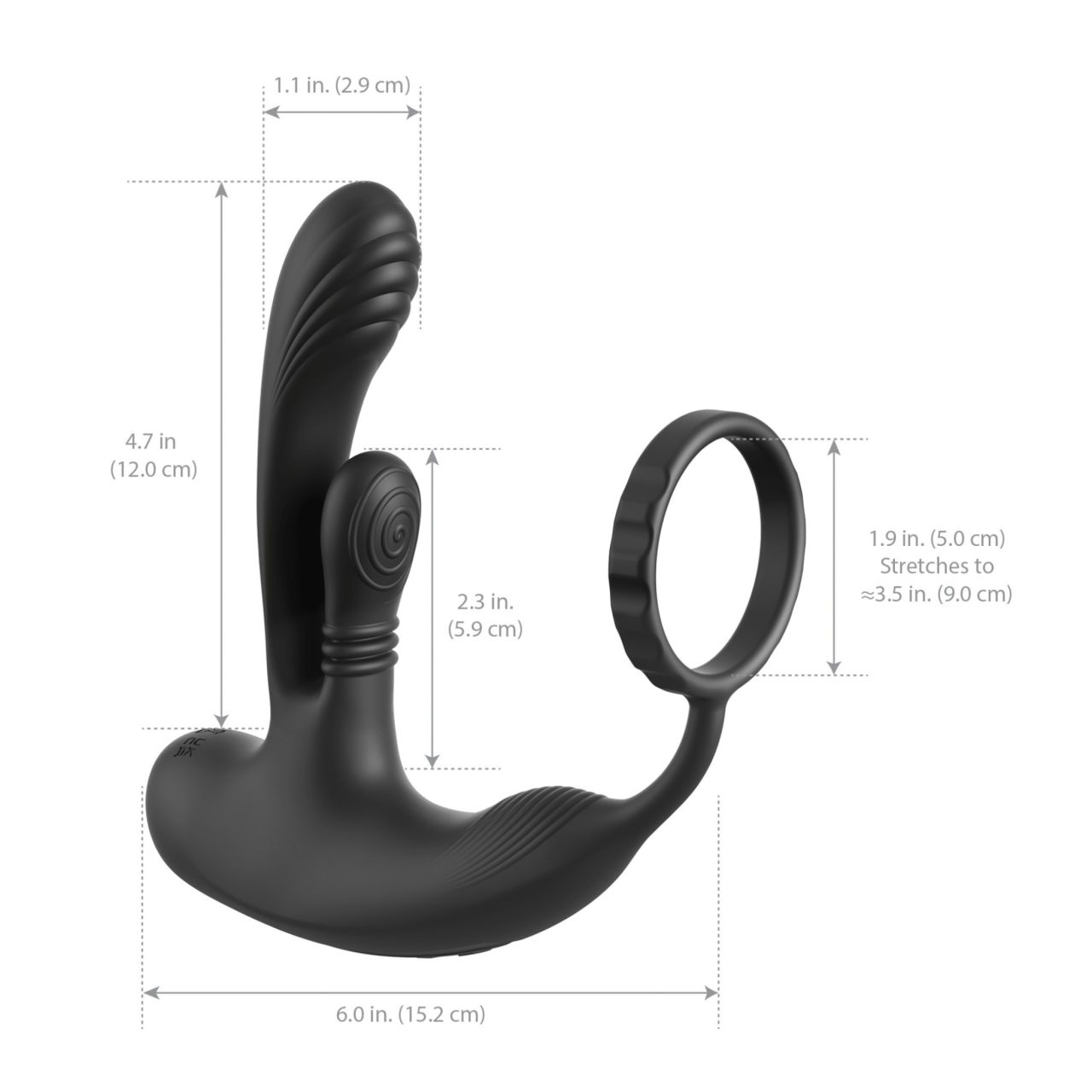 Anal Fantasy Ass-Gasm IntiMotion - anál- és prosztatavibrátor (fekete)
