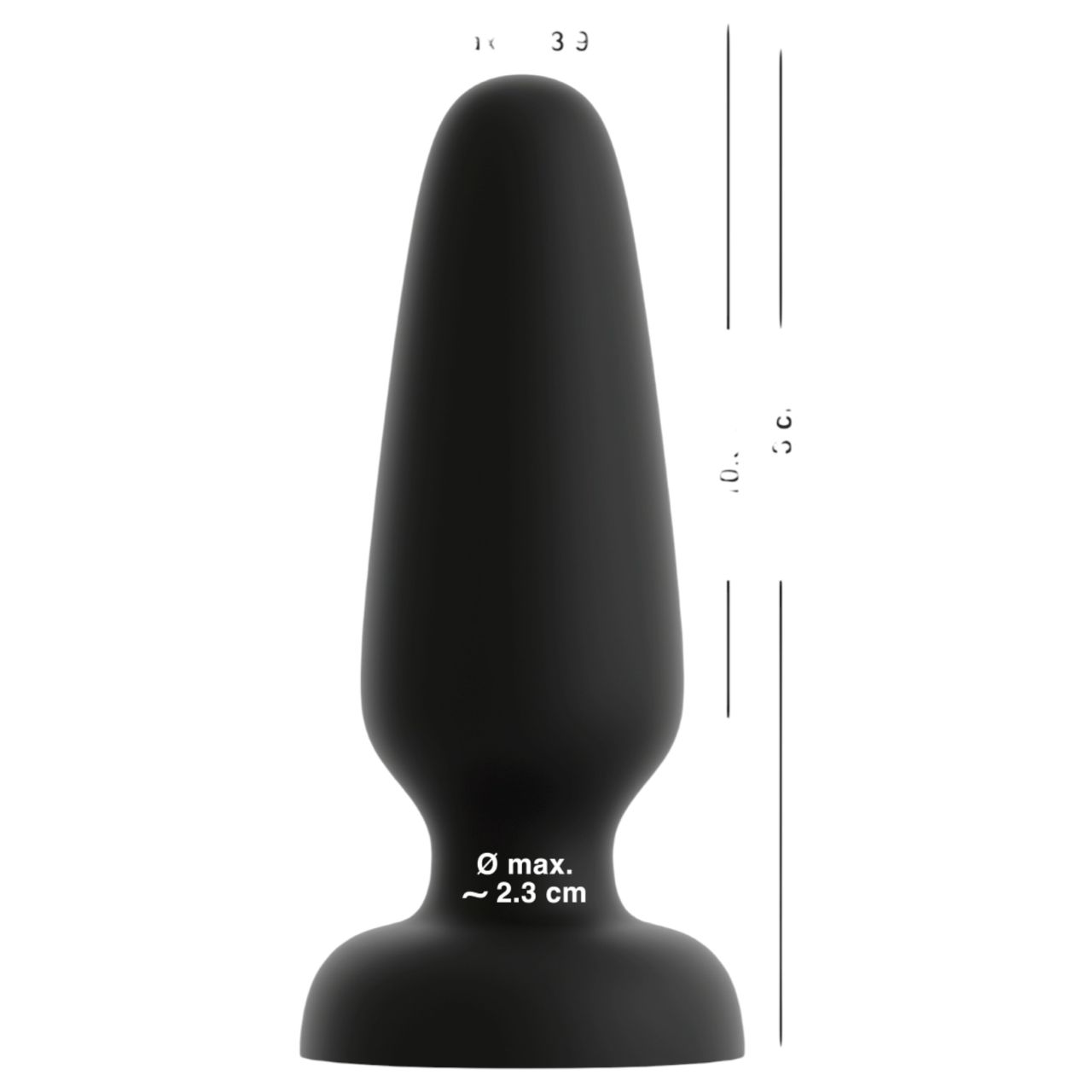 Black Velvets - tapadókorongos szilikon anál plug (fekete) - L