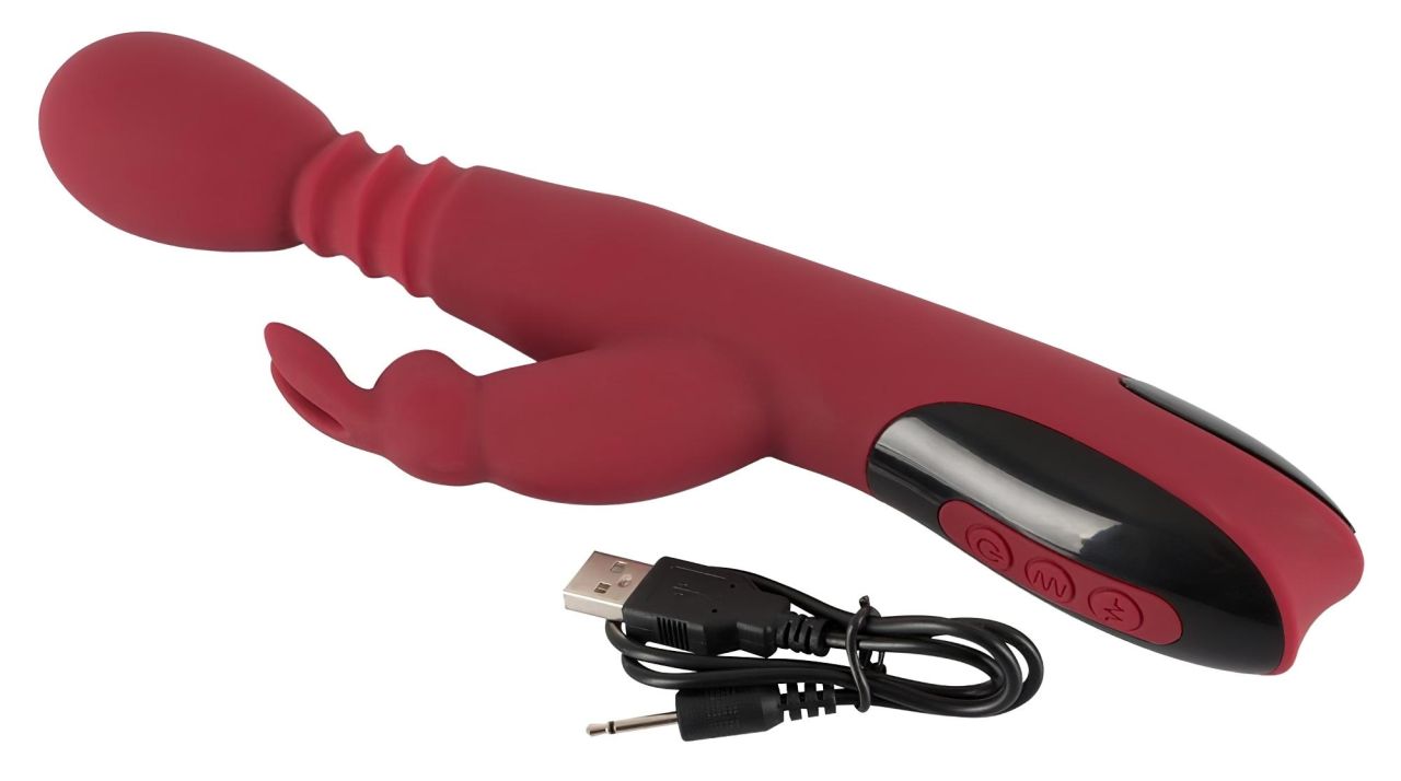 You2Toys Massager - lökő-forgó, melegítő G-pont vibrátor (piros)