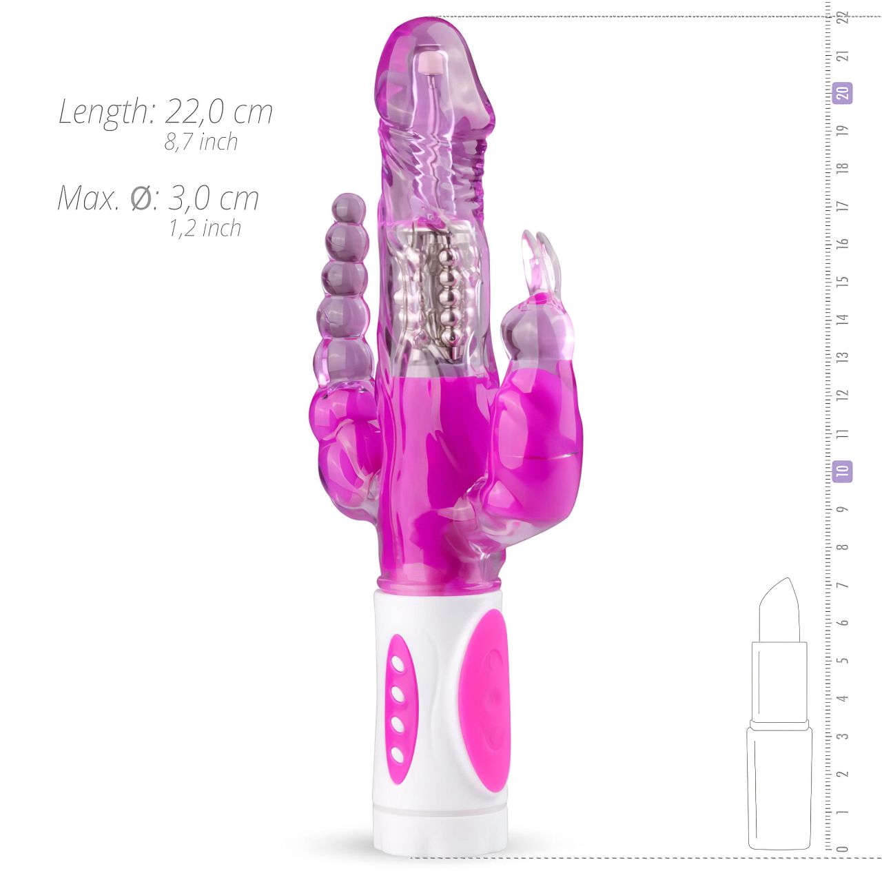 EasyToys Raving Rabbit - 3 ágú vibrátor (pink)