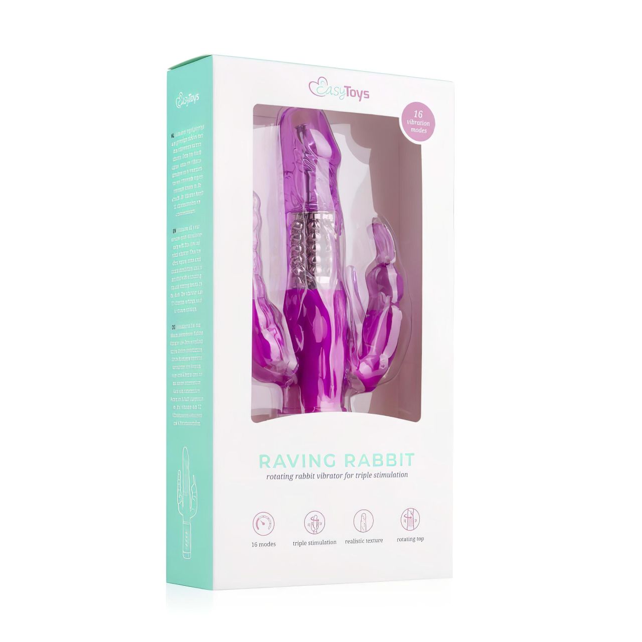 EasyToys Raving Rabbit - 3 ágú vibrátor (pink)