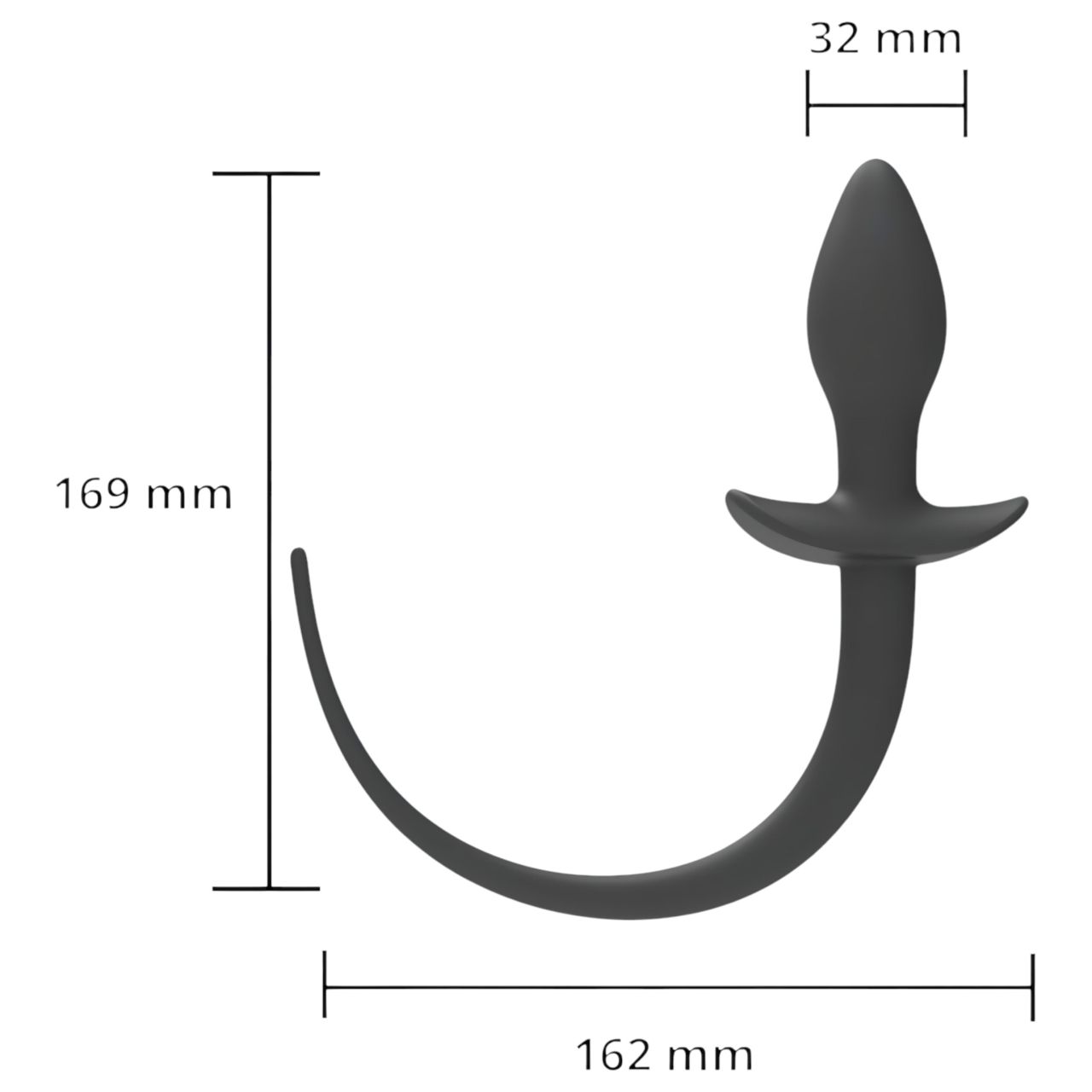 Erospace Wild Play - anál plug farokkal, szerepjátékhoz (fekete)