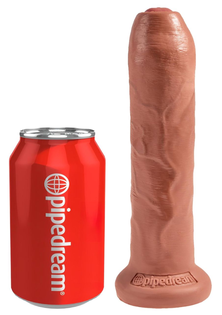 King Cock 7 - élethű dildó (18 cm) - sötét natúr