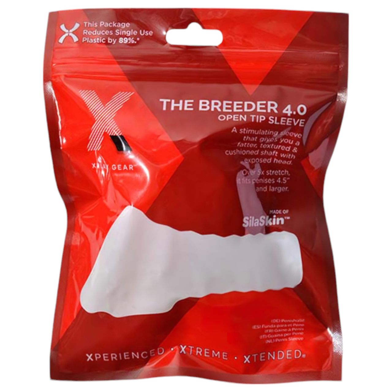 Perfect Fit Breeder - fehér nyitott végű, vastagító péniszköpeny (10 cm)